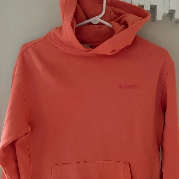 Bench Canada Women XS Coral Orange Hoodie Hooded Sweatshirt Athletic - Picture 1 of 6